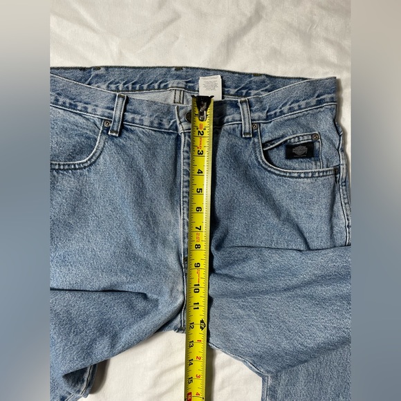 Vintage Y2K Harley Davidson Blue denim traditional fit jeans men’s size 36 - Picture 4 of 8